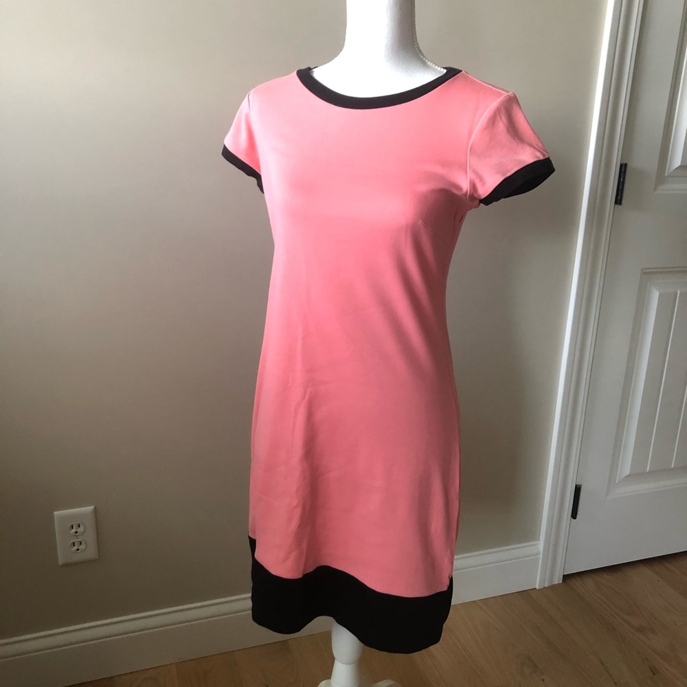 Coral Pink and Black New York and Company Dress